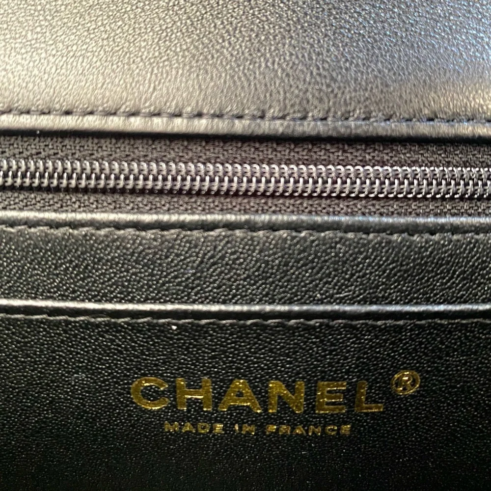 FULL SET - CHANEL Mini Rectangular Bag with Top Handle (with Champagne Gold HW) - Picture 9 of 16